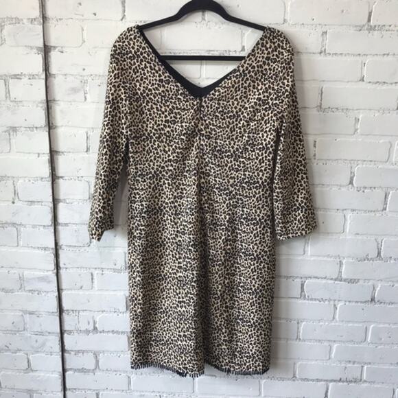 Robbie Bee Plus Size Vintage Animal Print Dress Cheetah Sexy Size 14 Fringe - Picture 4 of 8